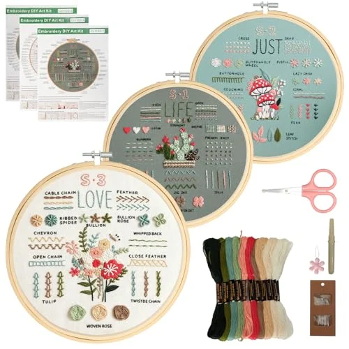 Samplers fleuris LOVE, JUST et LIFE — visuel de la référence