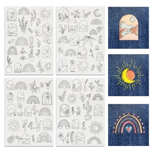 BENECREAT — quatre feuilles de motifs boho — visuel de la référence