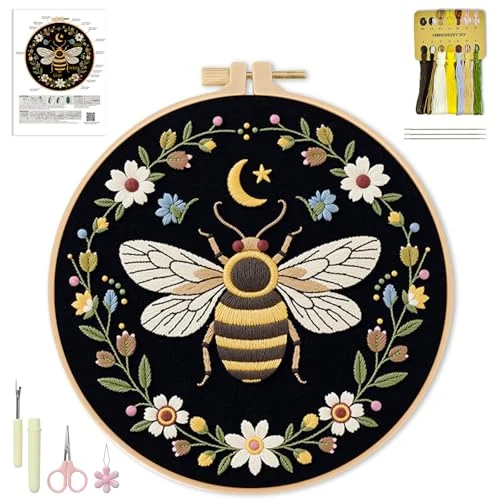 Abeille et lune de fleurs — visuel de la référence